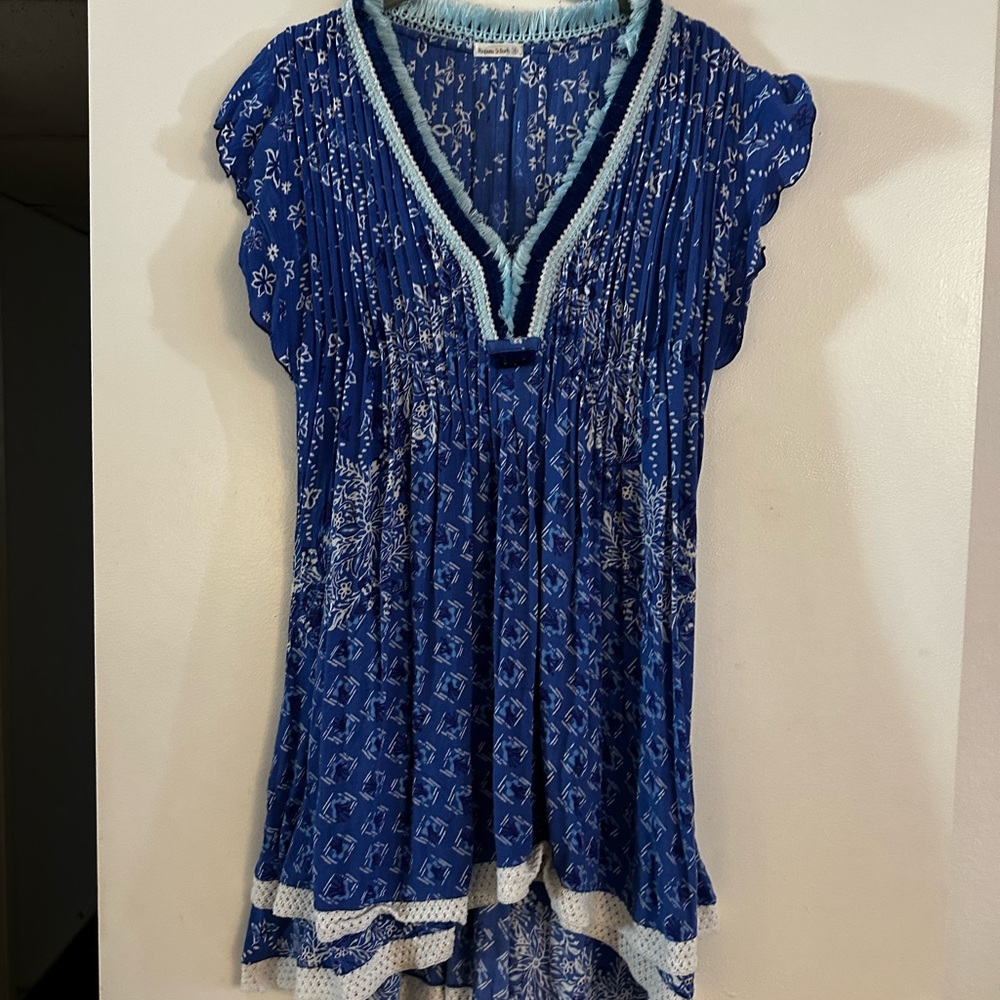 Blue Floral Women's Dress